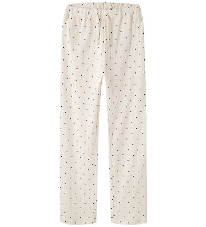 LMTD Nattøj - 2-delt - Pointelle - NlfSomina - Antique White m. 