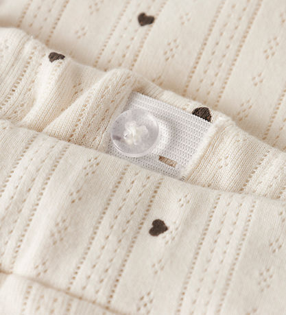 LMTD Nattøj - 2-delt - Pointelle - NlfSomina - Antique White m. 