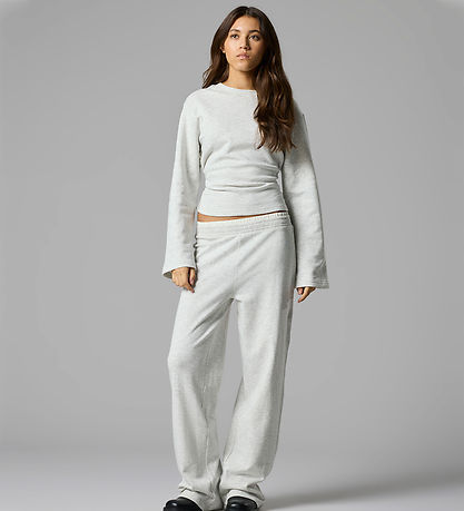 LMTD Sweatpants - NlfNizu - Wide - Light Grey Melange