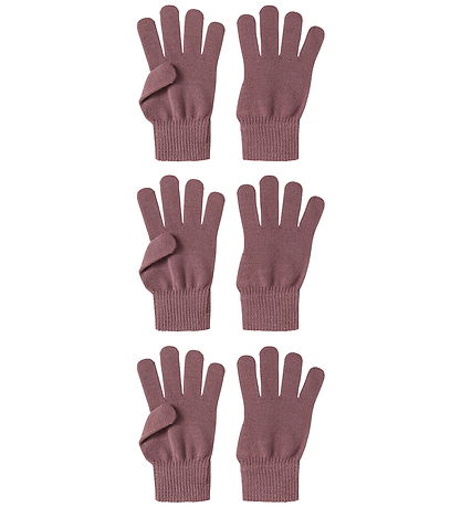 Name It Handsker - Strik - NknMagic - 3-pak- Wistful Mauve