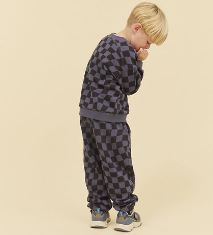 Wheat Sweatpants - Cosmo - Navy Blue Check