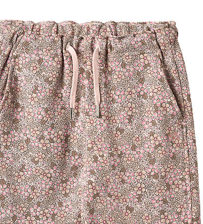 Wheat Sweatpants - Cosmo - Rose Brown Flowers