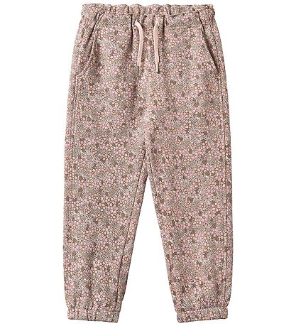 Wheat Sweatpants - Cosmo - Rose Brown Flowers