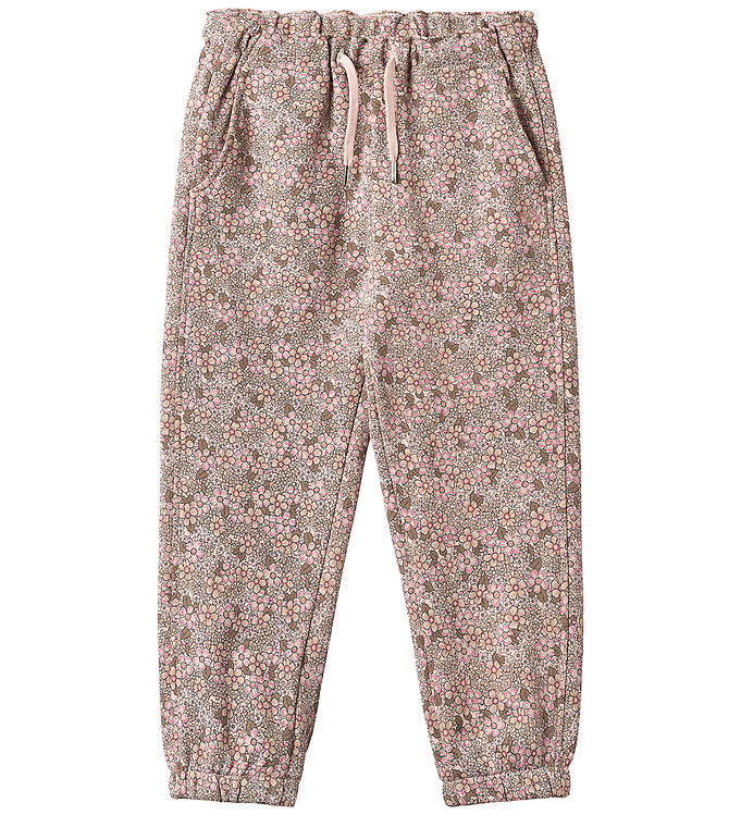 Wheat Sweatpants - Cosmo - Rose Brown Flowers