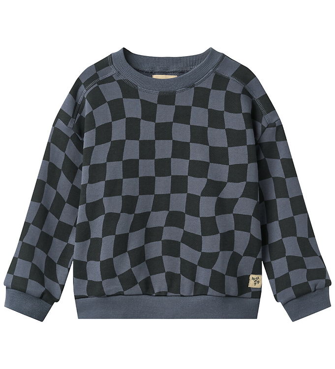 Wheat Sweatshirt - Sandro - Navy Blue Check
