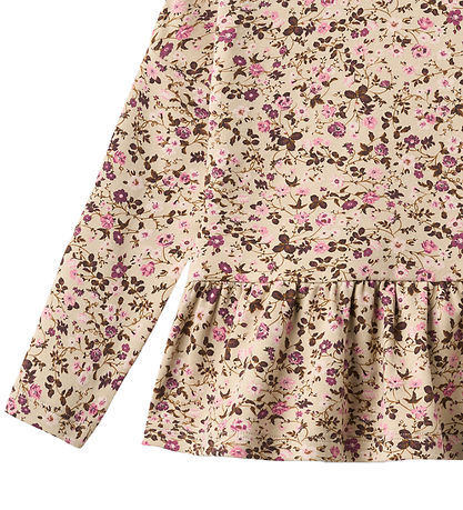 Wheat Bluse - Carolina - Soft Sand Flower Wine