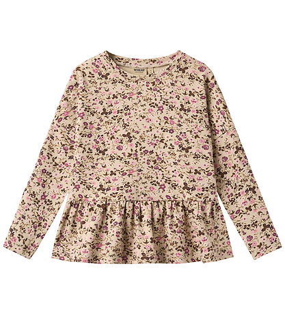 Wheat Bluse - Carolina - Soft Sand Flower Wine