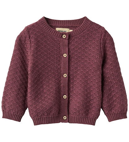 Wheat Cardigan - Strik - Magnella - Eggplant