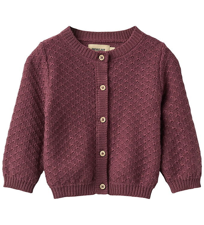 Wheat Cardigan - Strik - Magnella - Eggplant