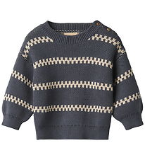 Wheat Blouse - Knitted - Harlow - Greyblue