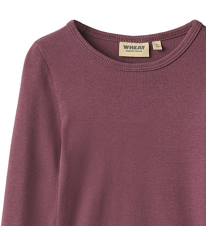 Wheat Bluse - Rib - Ida - Eggplant