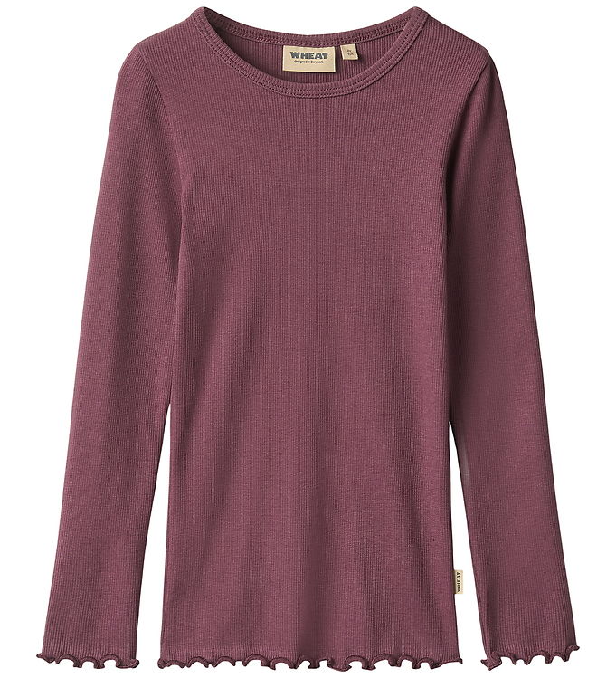 Wheat Bluse - Rib - Ida - Eggplant