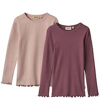Wheat Bluse - 2-pak - Rib - Ida - Eggplant