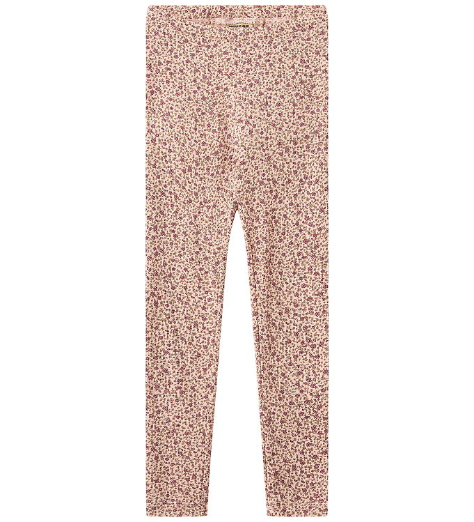 Wheat Leggings - Jules - Dime Rose Small Flowers