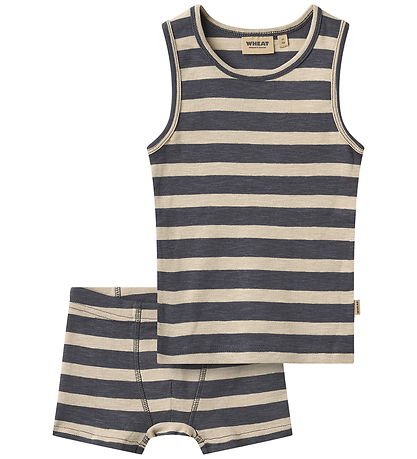 Wheat Undertøj - Louis - Greyblue Stripe