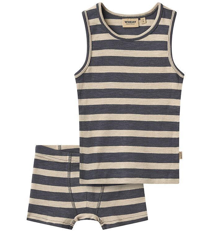 Wheat Undertøj - Louis - Greyblue Stripe