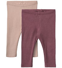 Wheat Leggings - 2-pak - Rib - Jules - Eggplant