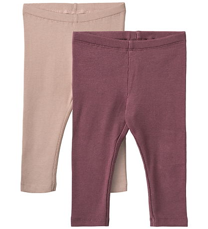 Wheat Leggings - 2-pak - Rib - Jules - Eggplant