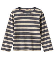 Wheat Bluse - Milo - Greyblue Stripe