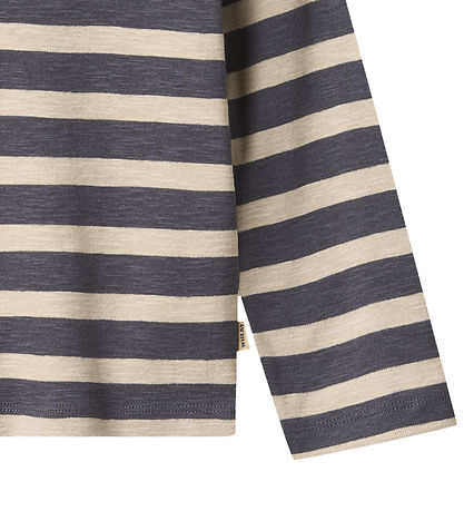 Wheat Bluse - Milo - Greyblue Stripe