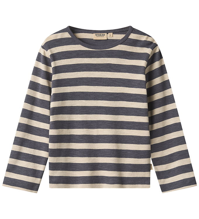 Wheat Bluse - Milo - Greyblue Stripe