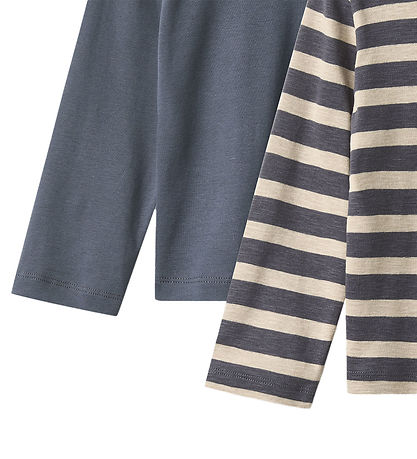 Wheat Bluse - 2-pak - Milo - Greyblue Strip