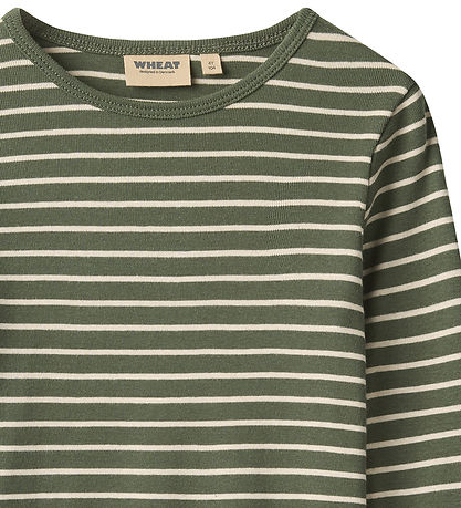 Wheat Bluse - Stig - Dark Green Stripe