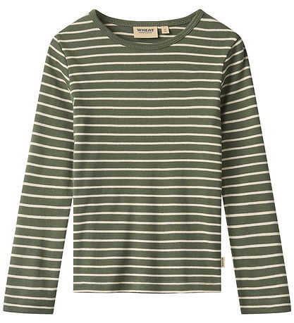 Wheat Bluse - Stig - Dark Green Stripe
