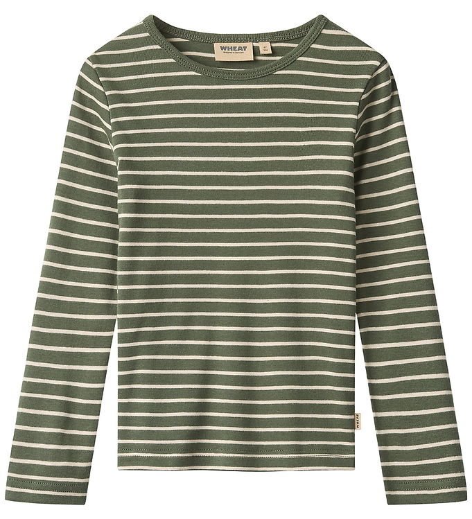 Wheat Bluse - Stig - Dark Green Stripe