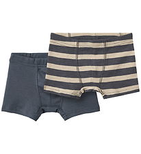 Wheat Boxershorts - 2-pak - Louis - Greyblue Stripe