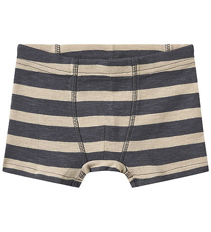 Wheat Boxershorts - 2-pak - Louis - Greyblue Stripe