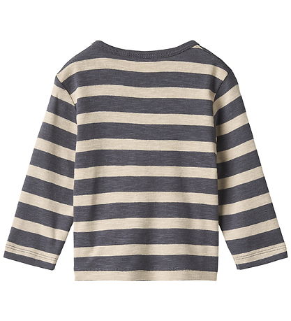 Wheat Bluse - Milo - Greyblue Stripe