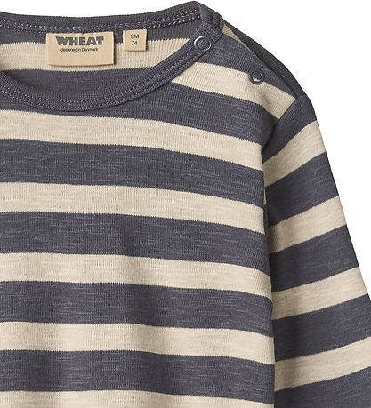 Wheat Bluse - Milo - Greyblue Stripe