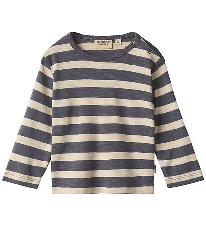 Wheat Bluse - Milo - Greyblue Stripe