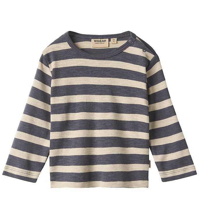 Wheat Bluse - Milo - Greyblue Stripe