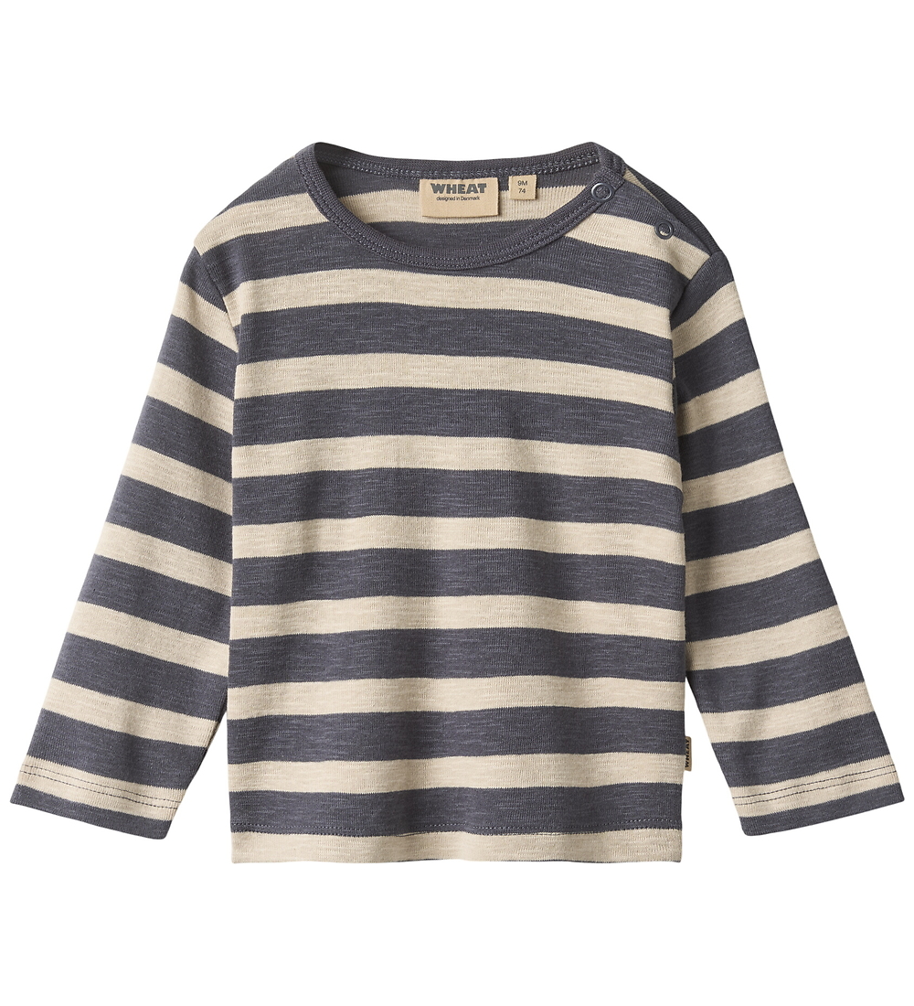 Wheat Bluse - Milo - Greyblue Stripe - Wheat - 2 Jahre (92) - Blusen