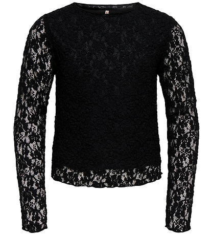 Kids Only Bluse - KogLeika - Lace - Noos - Black