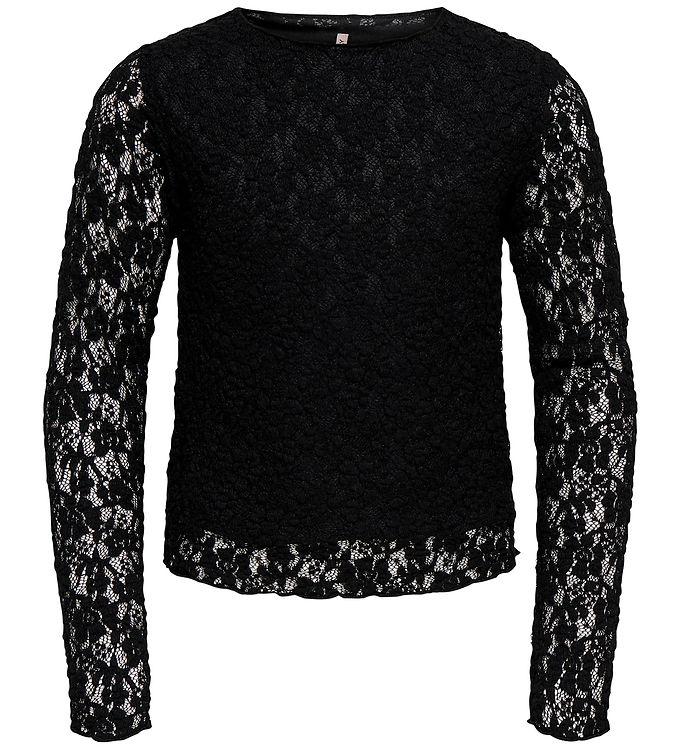 Kids Only Bluse - KogLeika - Lace - Noos - Black