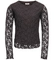 Kids Only Bluse - KogLeika - Lace - Noos - Black Coffee