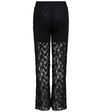 Kids Only Bukser - KogLeoka - Straight Lace - Black