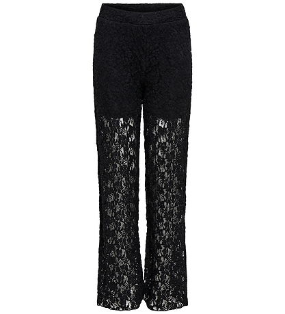 Kids Only Bukser - KogLeoka - Straight Lace - Black