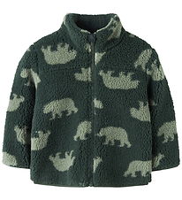 Name It Fleecejakke - NmmMonico - Teddy - Noos - AOP - Jungle Gr