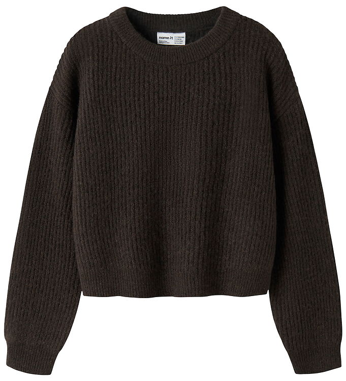 Name It Bluse - Strik - NkfHolly - Short - Noos - Chocolate Plum