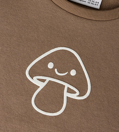 Name It Sweatshirt - NmnRiley - Noos - Brown Lentil/Antique Whit