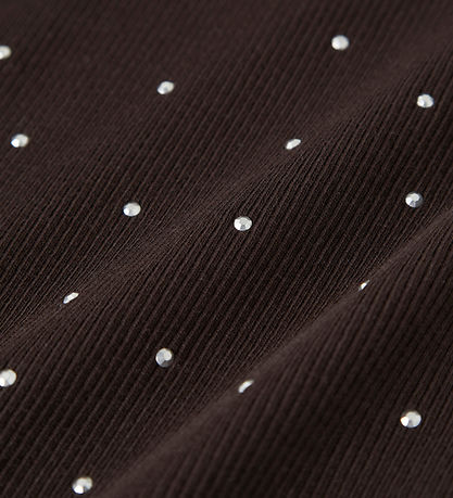 Name It Bluse - NkfNolovo - Slim - Chocolate Plum m. Sølv Netter