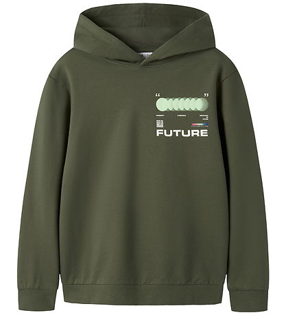 Name It Hættetrøje - NkmNigo - Olive Night