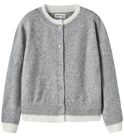 Name It Cardigan - NkfNikita - Strik - Grey Melange