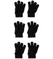 Name It Handsker - 3-pak - Strik - NknMagic - Black