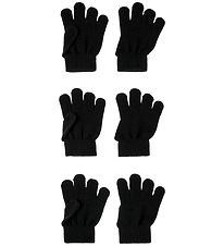 Name It Handsker - 3-pak - Strik - NknMagic - Black