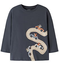 Name It Bluse - NmmVagno - Loose - Ombre Blue/Racing